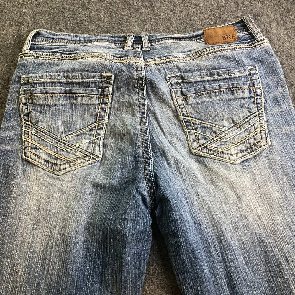 BKE Jeans Mens 34x30 Tyler Blue Denim Bootcut Leg Western Cowboy Rodeo - Picture 8 of 10